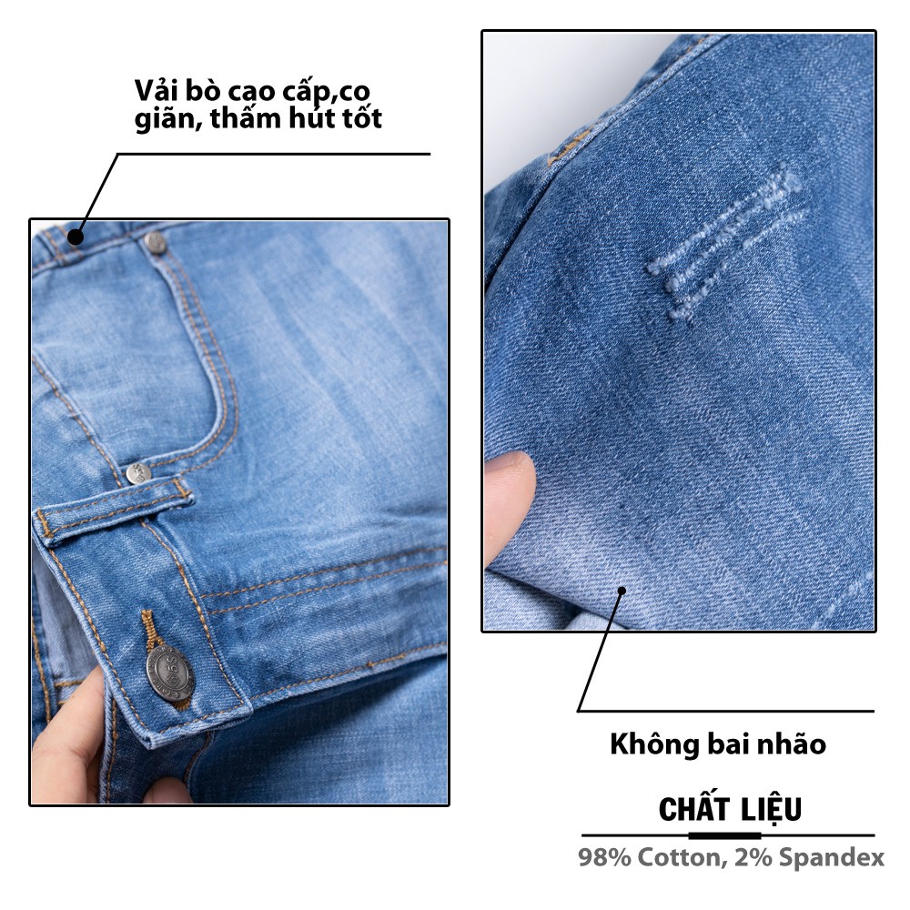 Quần Short Jean Nam 5S (2 mẫu) Chất Cotton Cao Cấp Mềm Nhẹ, Co Giãn Tốt, Thiết Kế Trẻ Trung. | BigBuy360 - bigbuy360.vn