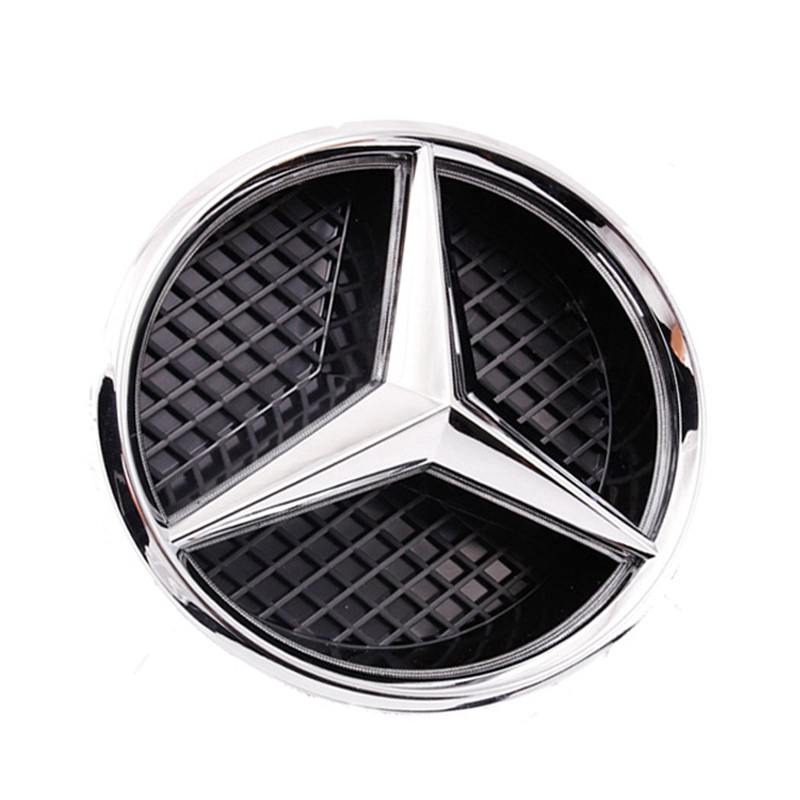 In stock Car Front Center LED Light Grille Emblem Badge Decal for Mercedes Benz W166 W176 W204 W207 W212 W218 W245 W251 W463 Accessories