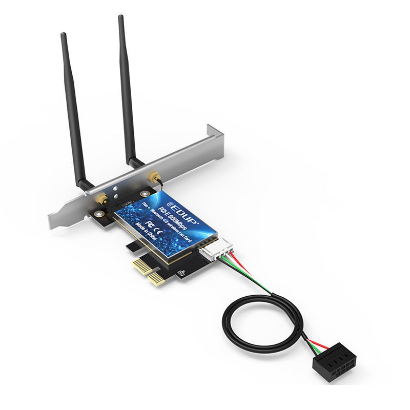 EDUP 5G băng tần kép PCI-E tích hợp sẵn card mạng không dây độc lập máy tính để bàn Bộ thu wifi Bluetooth 4.0CB