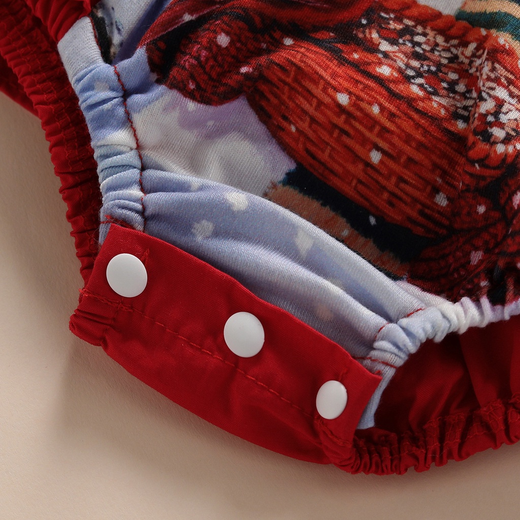 Bộ Áo Liền Quần Hở Lưng Phong Cách Giáng Sinh Dễ Thương Cho Bé Gái