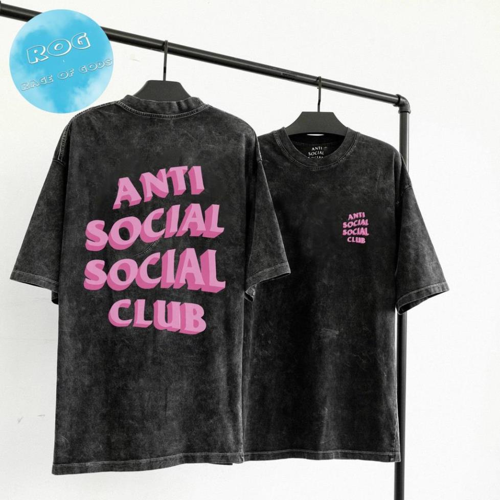 [Premium] Áo thun Unisex Anti Social Soical Club Chữ Hồng