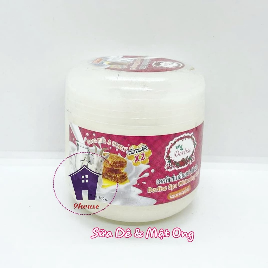 (DERLISE) 01 Hủ Muối Tắm Tẩy Tế Bào Trắng Da Derlise Spa Whitening Salt Thái Lan 800gram