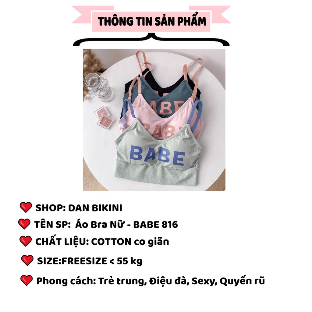 Áo Lót Nữ ❤️FREESHIP❤️ Áo Bra Nữ in chữ năng động trẻ trung nâng vòng một gợi cảm mã BABE 816 | BigBuy360 - bigbuy360.vn