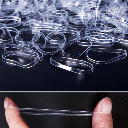 Bộ 500 dây buộc tóc trong suốt co giãn