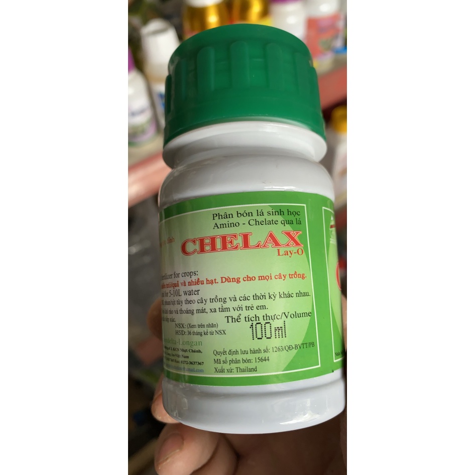 Phân bón lá sinh học chuyên dùng hoa hồng hoa phong lan Amino - Chelax Lay-O (100ml)