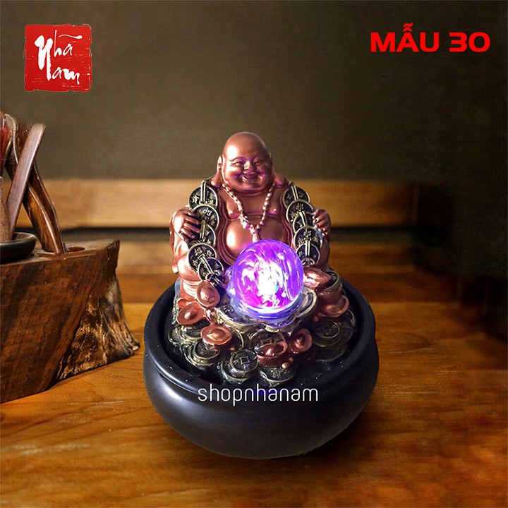 Thác nước phong thuỷ để bàn phật di lặc tài lộc  TN_30