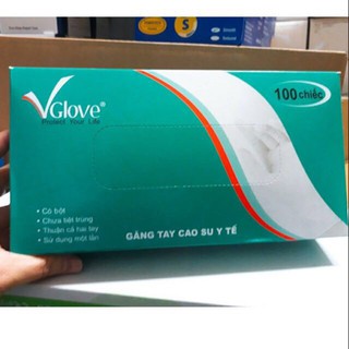 Găng tay y tế Vglove có bột ( hộp 100 chiếc )