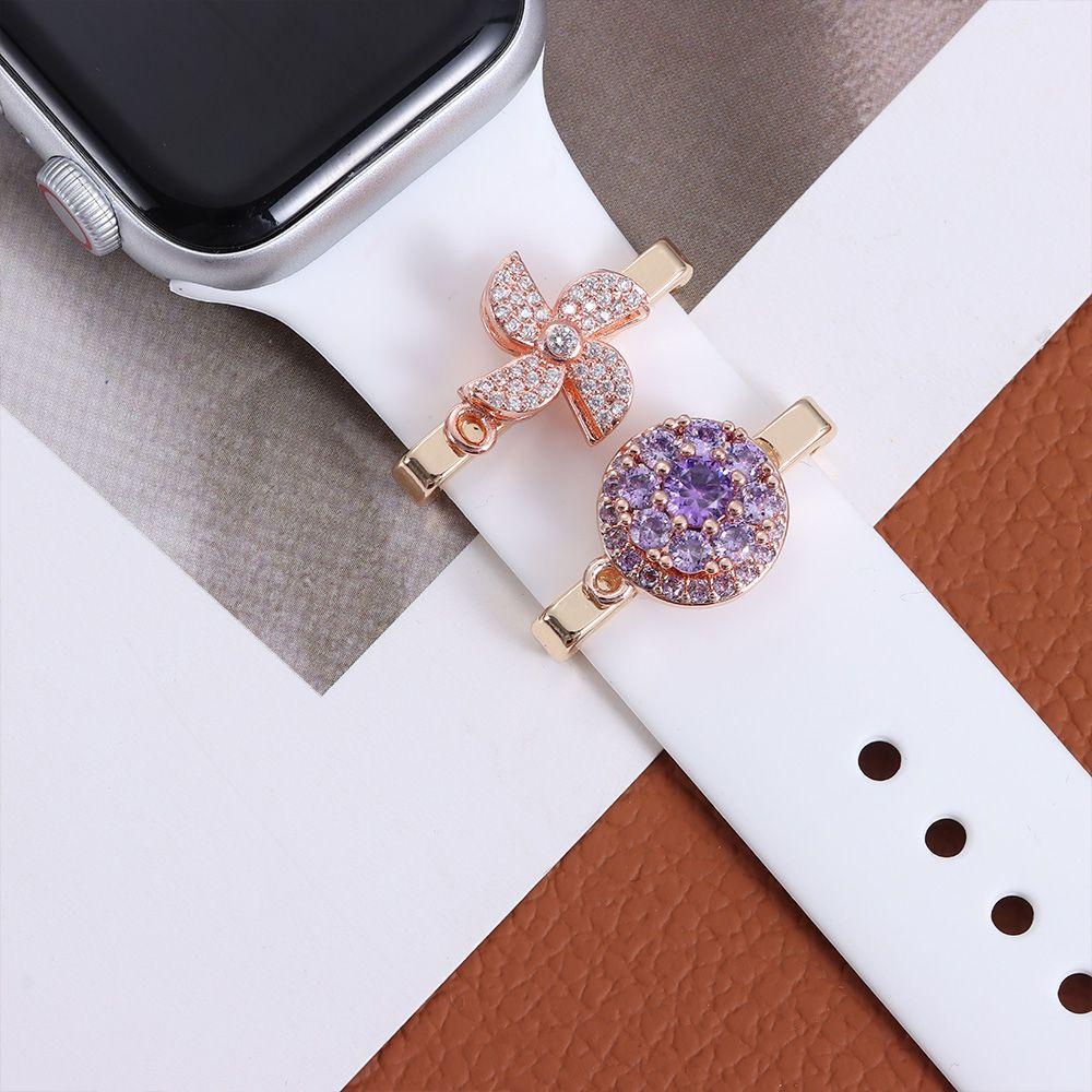 CHOOKEY Dây Da HọA TiếT ChuồN CốI Xay Gió Mini Cho ĐồNg Hồ Apple