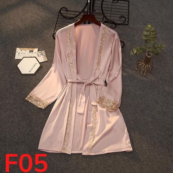 Áo choàng ngủ lụa satin sexy | BigBuy360 - bigbuy360.vn