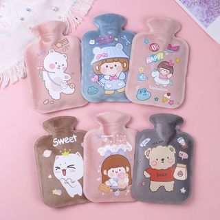 Túi Chườm Nước Nóng mini Bằng Vải Lông Ngắn Giữ Ấm Bụng Cho Nữ