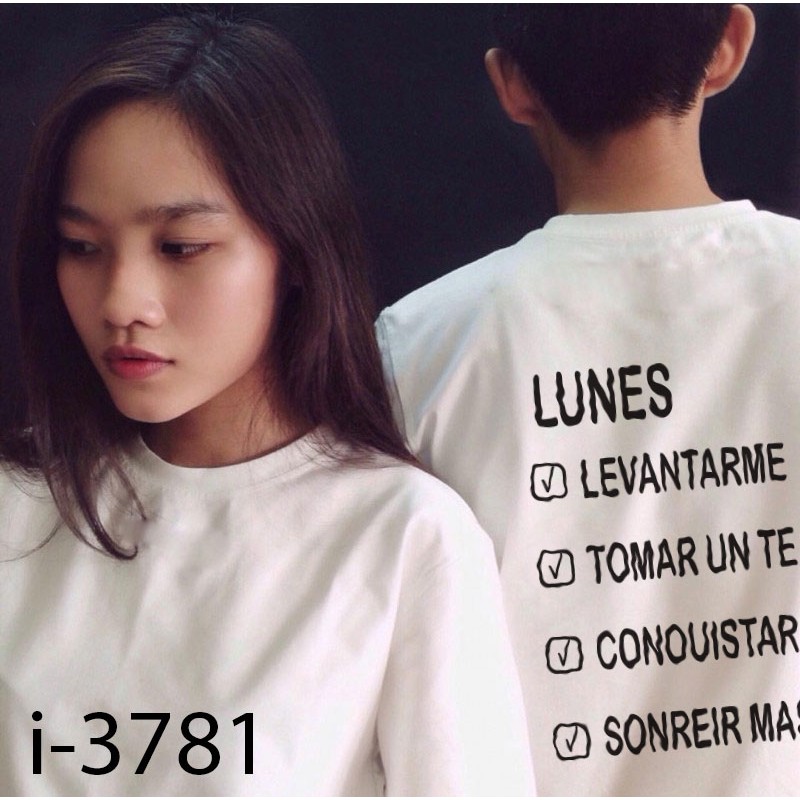 ÁO ĐÔI - Áo Thun Đôi In Chữ LUNES I3781 - LoviCouple - Có FeedBack