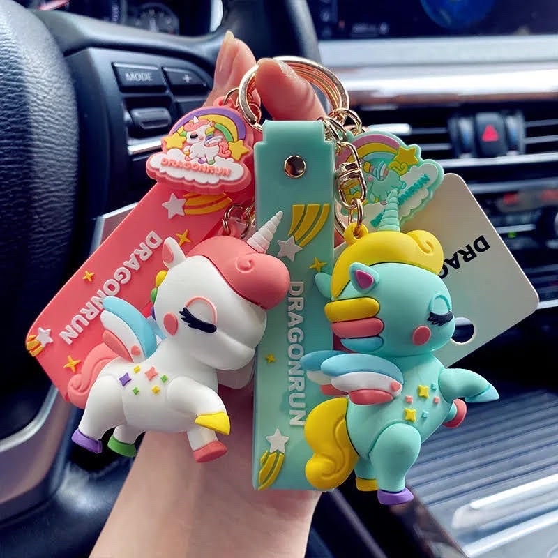 Móc khóa cute Ngựa một sừng DRAGONRUN, móc khóa đôi dễ thương hot trend tiktok