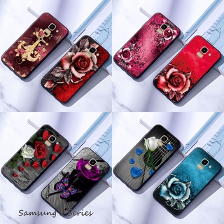 Ốp điện thoại họa tiết hoa hồng xinh xắn cho Samsung Galaxy J2 Pro J4 J6 J8 2018 Plus J4 + J6 +