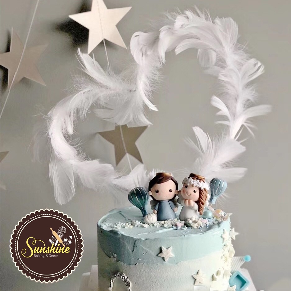 Lông Vũ Trái Tim Trang Trí Bánh Kem Sinh Nhật