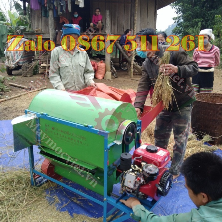 Máy tuốt lúa mini gia đình tại Gia Lai