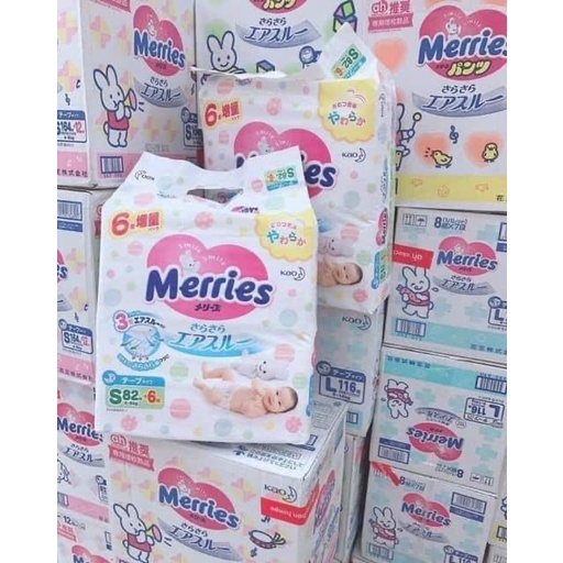Combo 2 bịchTã Dán/Quần Merries Nội Địa Nhật NB96/S88/M68/L58/M64/L50/XL44