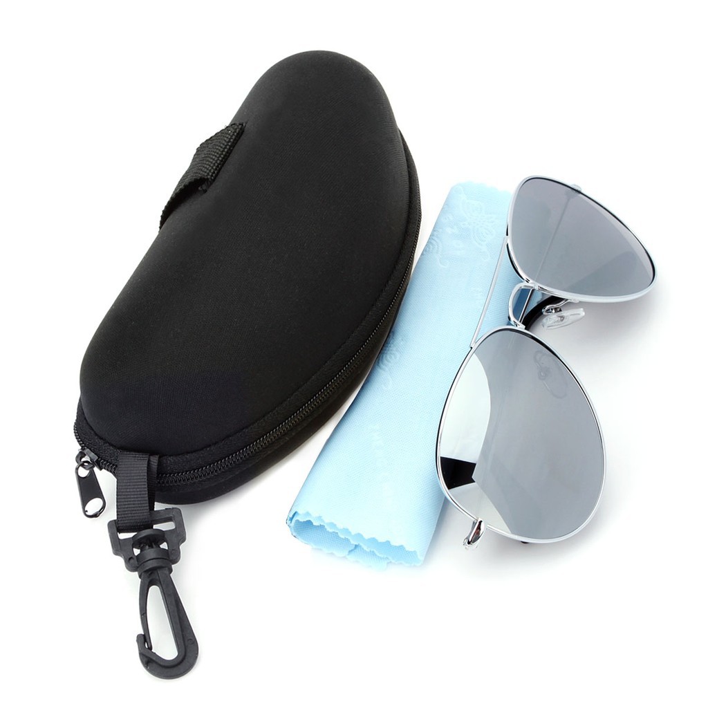 Kính mát cổ điển chống tia UV400 màu bạc và đen | BigBuy360 - bigbuy360.vn