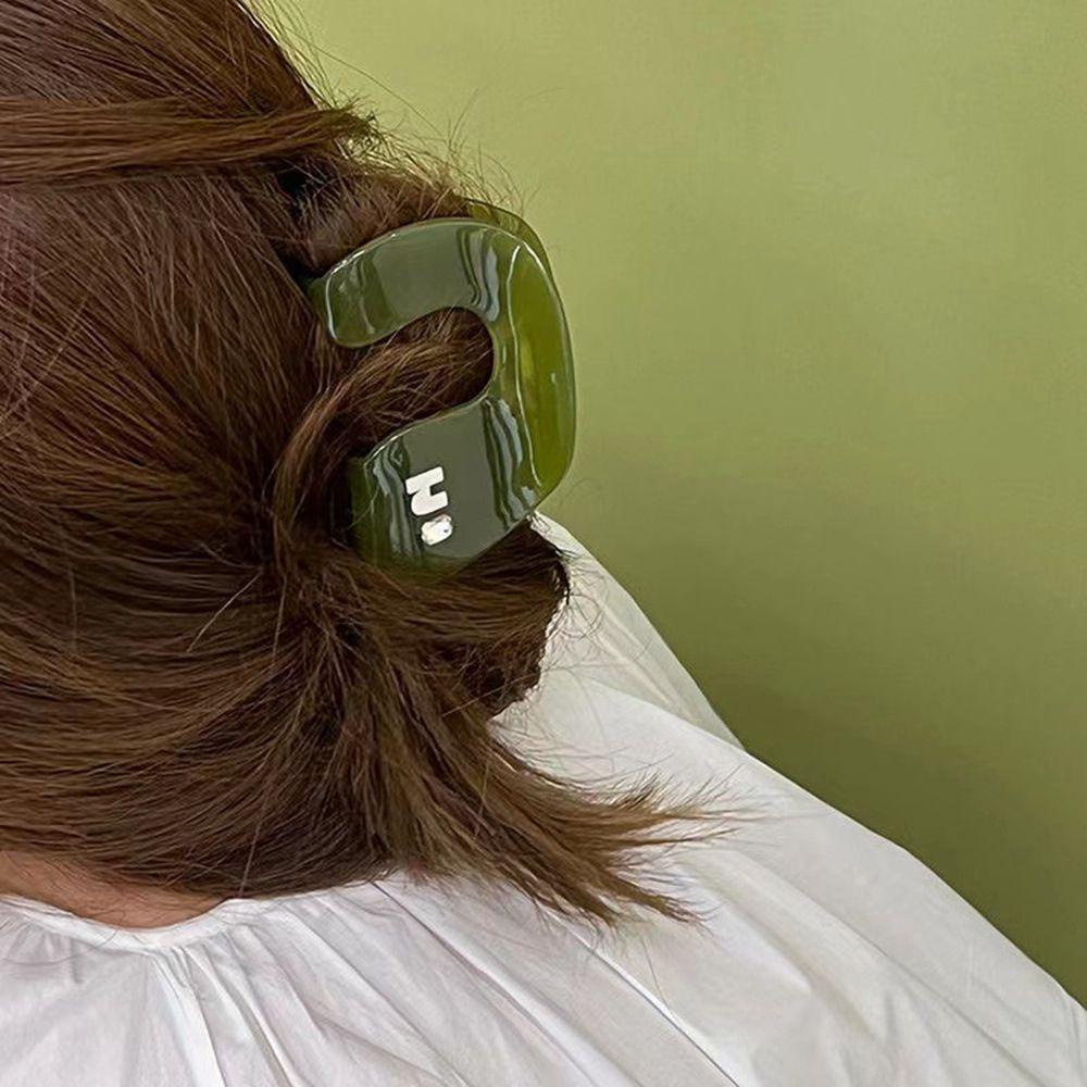 VANES1 Kẹp Tóc Móng Vuốt Màu Sắc Ngọt Ngào Thiết Kế Hình Học Dễ Thương Cho Nữ