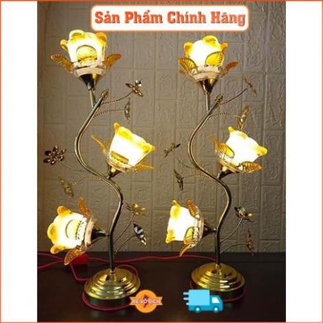 Đèn thờ bóng led hoa tu típ, cặp 2 chiếc, ( dành thờ bàn thờ đứng hoặc bàn thờ treo). Đồ thờ cúng