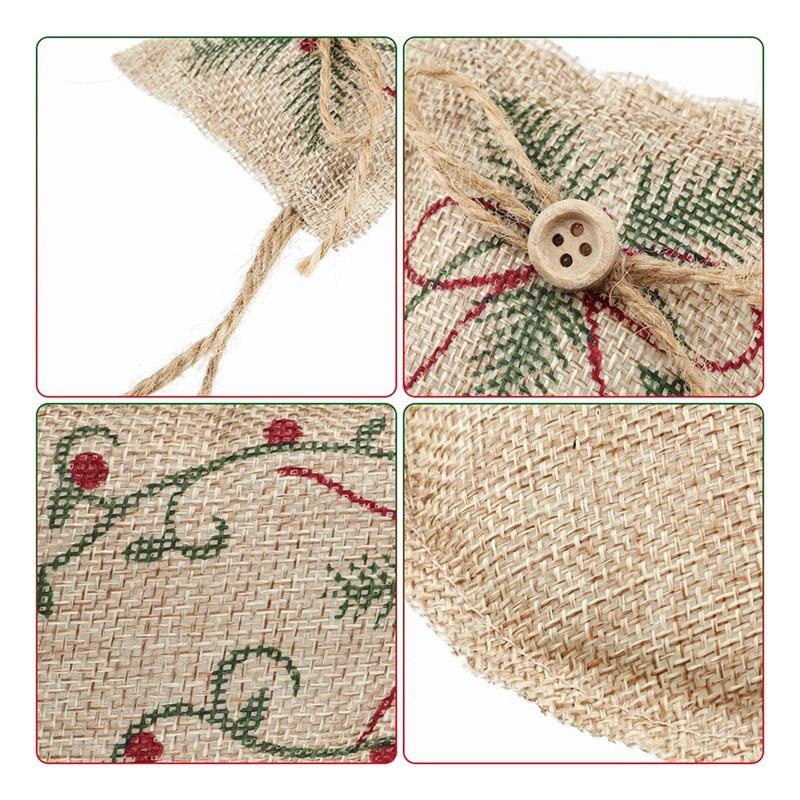 Burlap Christmas Ornaments Xmas Hanging Decoration Christmas Tree Stocking Ornaments for Xmas Decoration Ornaments