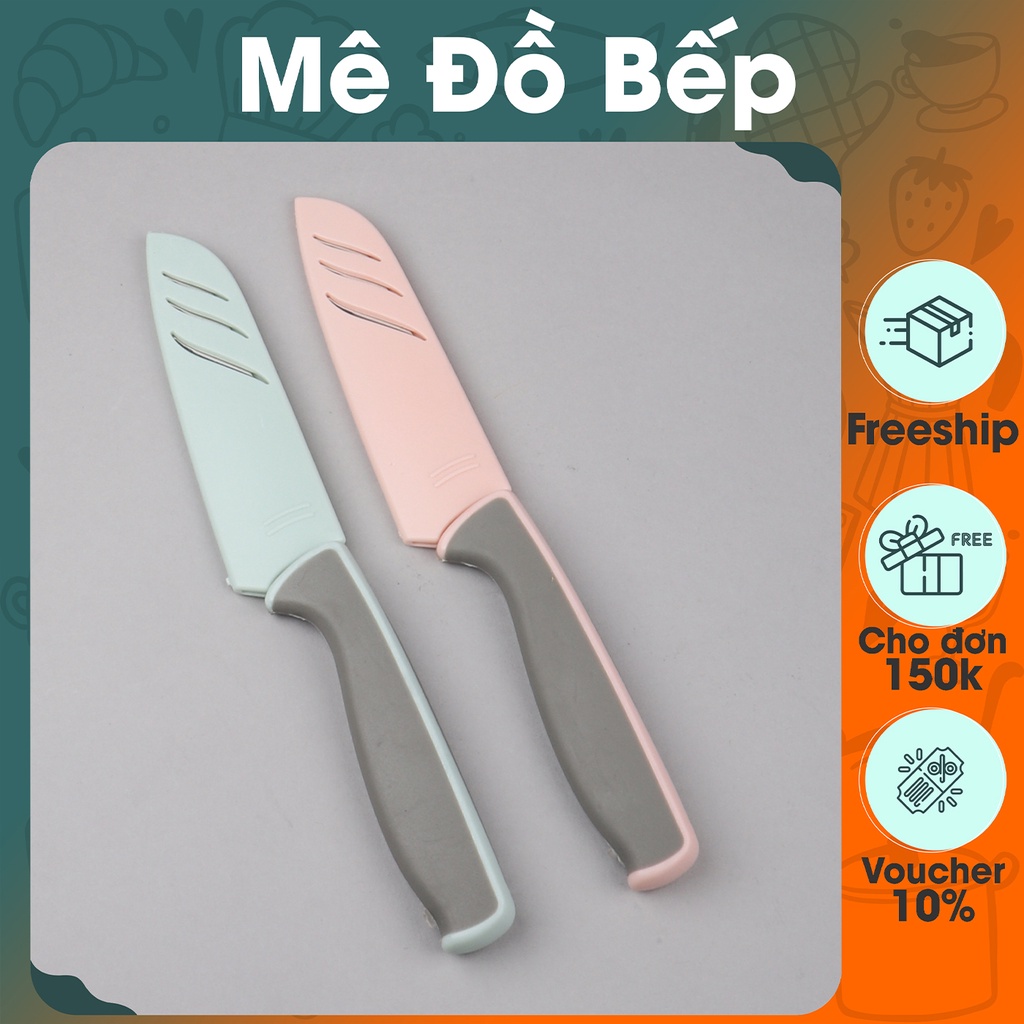 Dao bếp inox Bam House cán cao su và có vỏ bảo vệ cao cấp DBV03 - Gia dụng bếp