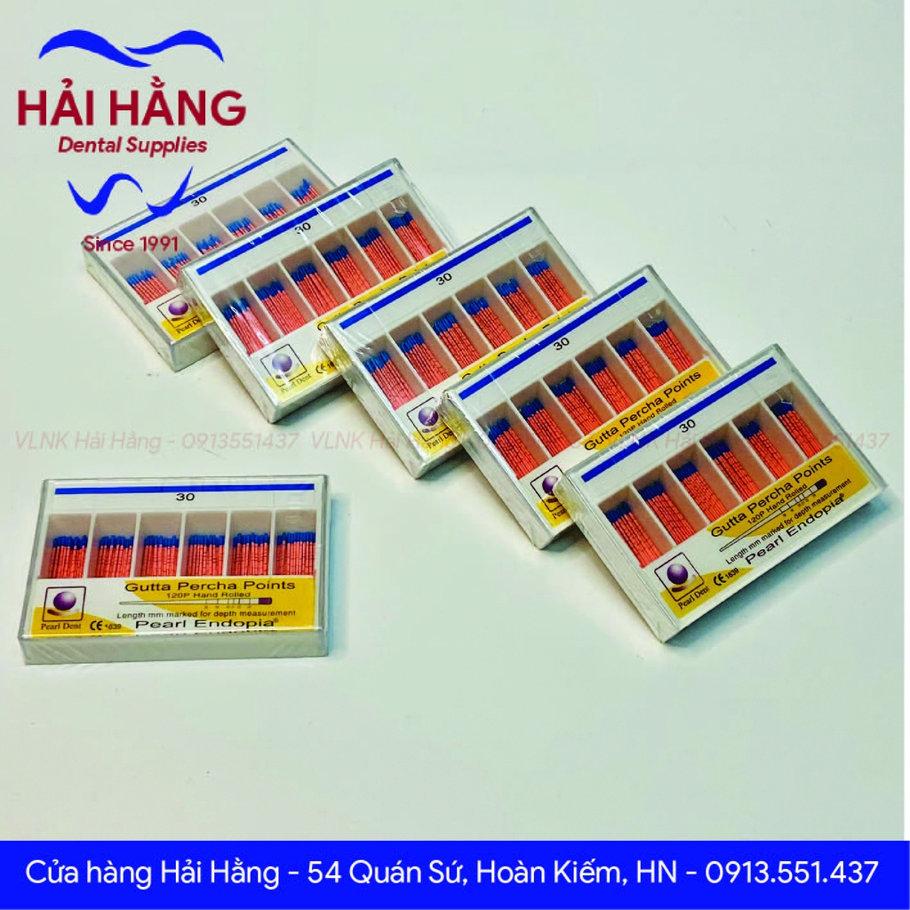 Côn Gutta Percha cho file tay có vạch Hàn Quốc Pearl Endopia