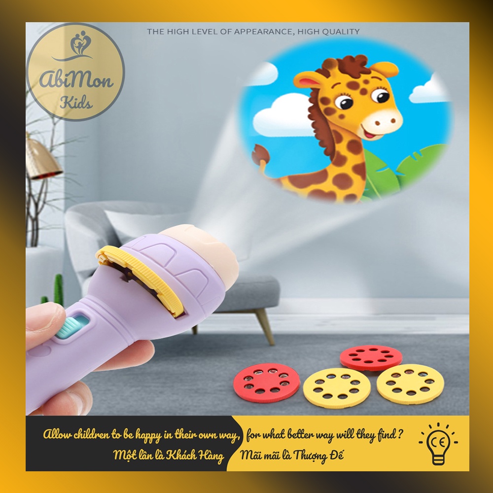 Đèn Pin Chiếu Hình Cho Bé (80 hình) ☘️ Montessori cao cấp ✨ (Đồ chơi Gỗ - Đồ chơi Giáo Dục - An toàn - Thông minh)
