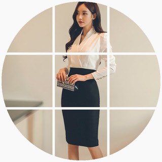 Chân váy bút chì midi xẻ sau cạp khóa, 3 size