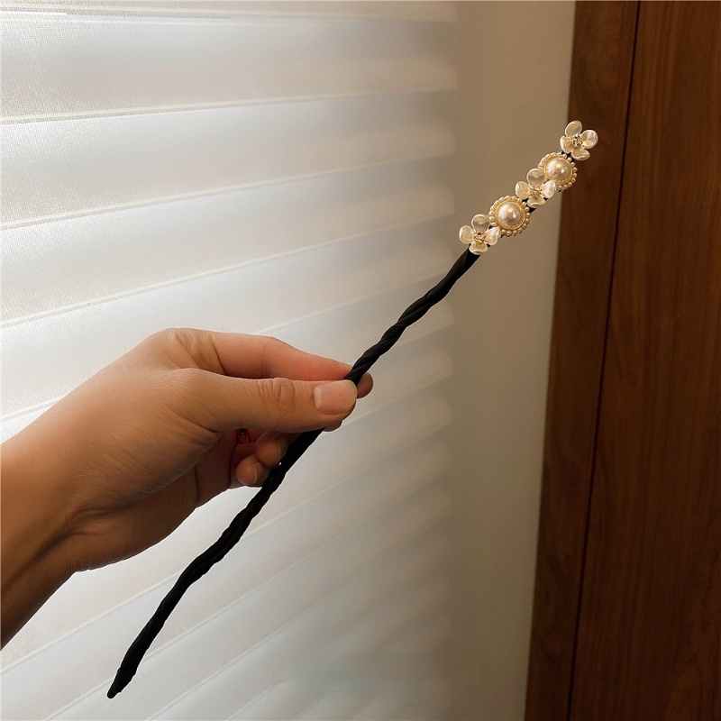 Đồ buộc tóc đính hạt ngọc trai giả phong cách retro Hàn Quốc thời trang mới