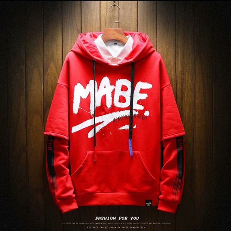 Unique European-American style 2-layer fake long-sleeved hoodie jacket | BigBuy360 - bigbuy360.vn