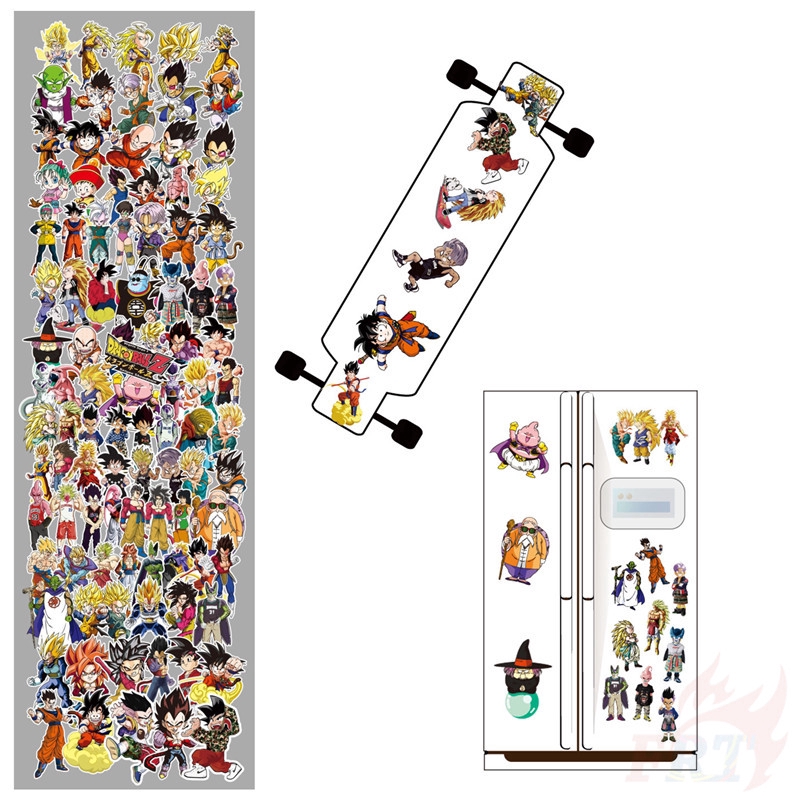 100 Miếng dán hoạt hình 7 viên ngọc rồng dùng dán hành lý ván trượt