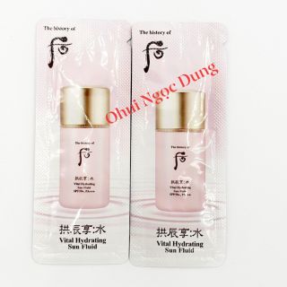 [Mới date 2023]Gói dùng thử Chống nắng thế hệ mới của whoo - Sữa chống nắng whoo vital hydrating sun fluid spf50+, pa+++