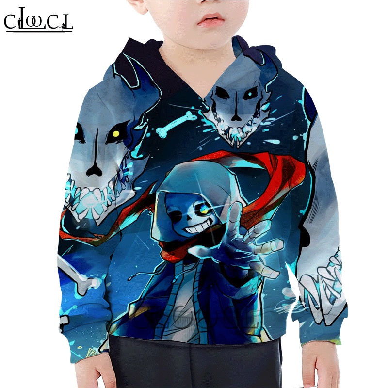 Áo Hoodie In Họa Tiết Game Undertale Sans 3D Thời Trang Harajuku Cho Bé Trai Và Gái