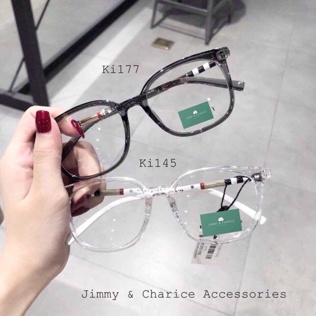 Kính giả cận thời trang vuông 0 độ B11