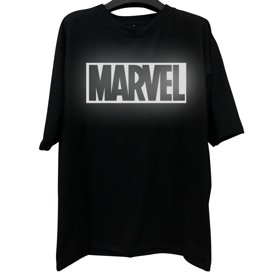 Áo thun unisex logo Marvel phản quang [áo Unisex]