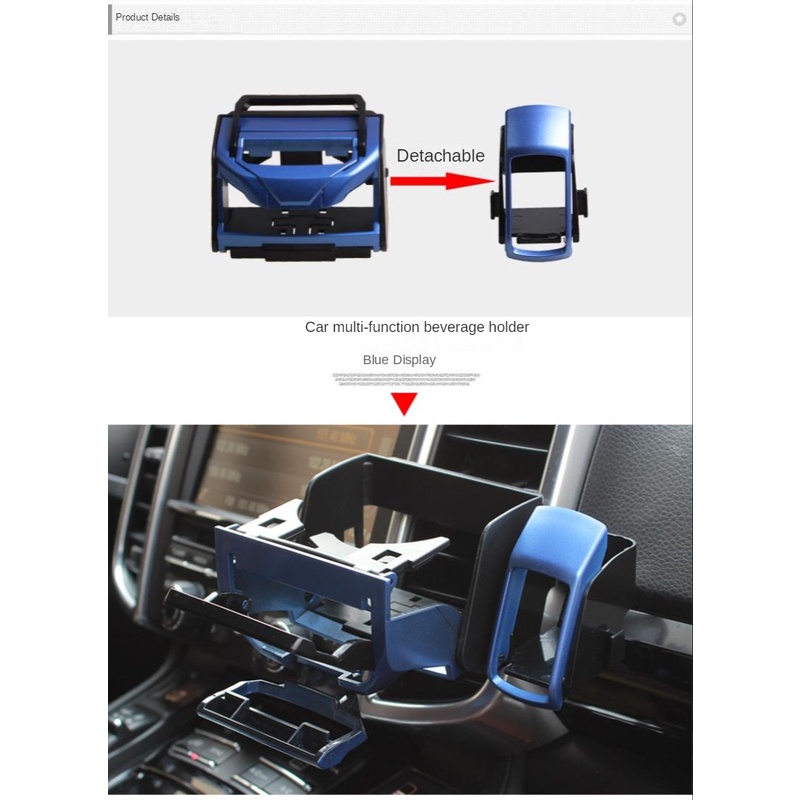 Giá Đỡ Bình Nước 3 Trong 1 Gắn Lỗ Thông Gió Xe Hơi