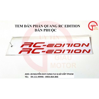 CẶP TEM PHẢN QUANG DÁN PHUỘC RC EDITION MÀU ĐỎ