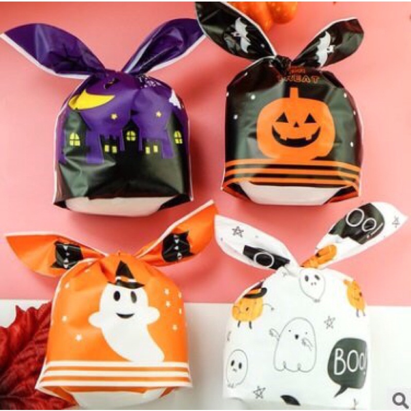 (Hàng sẵn)Combo 5 Túi nilon Halloween đựng kẹo