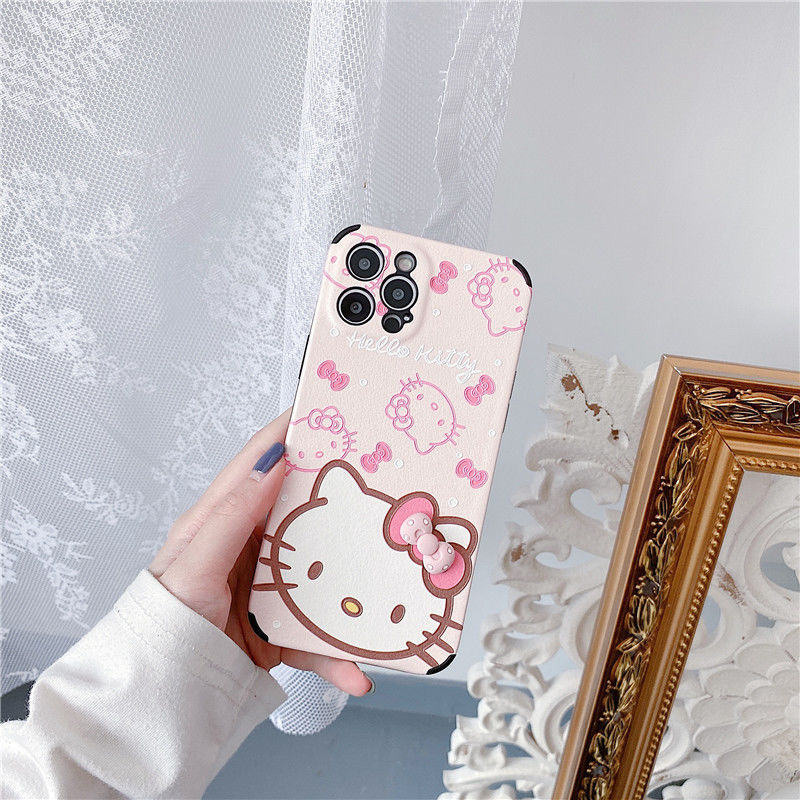 Cartoon girl cute kitty mobile phone case iPhone se/7/7p/8/8p/x/xs/xsmax/xr/11/12/mini/pro/promax