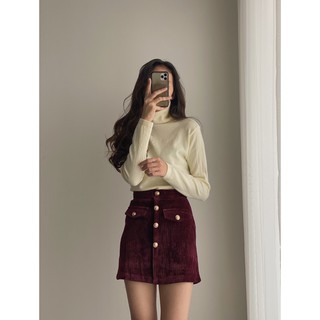 chân váy nhung đỏ 2296