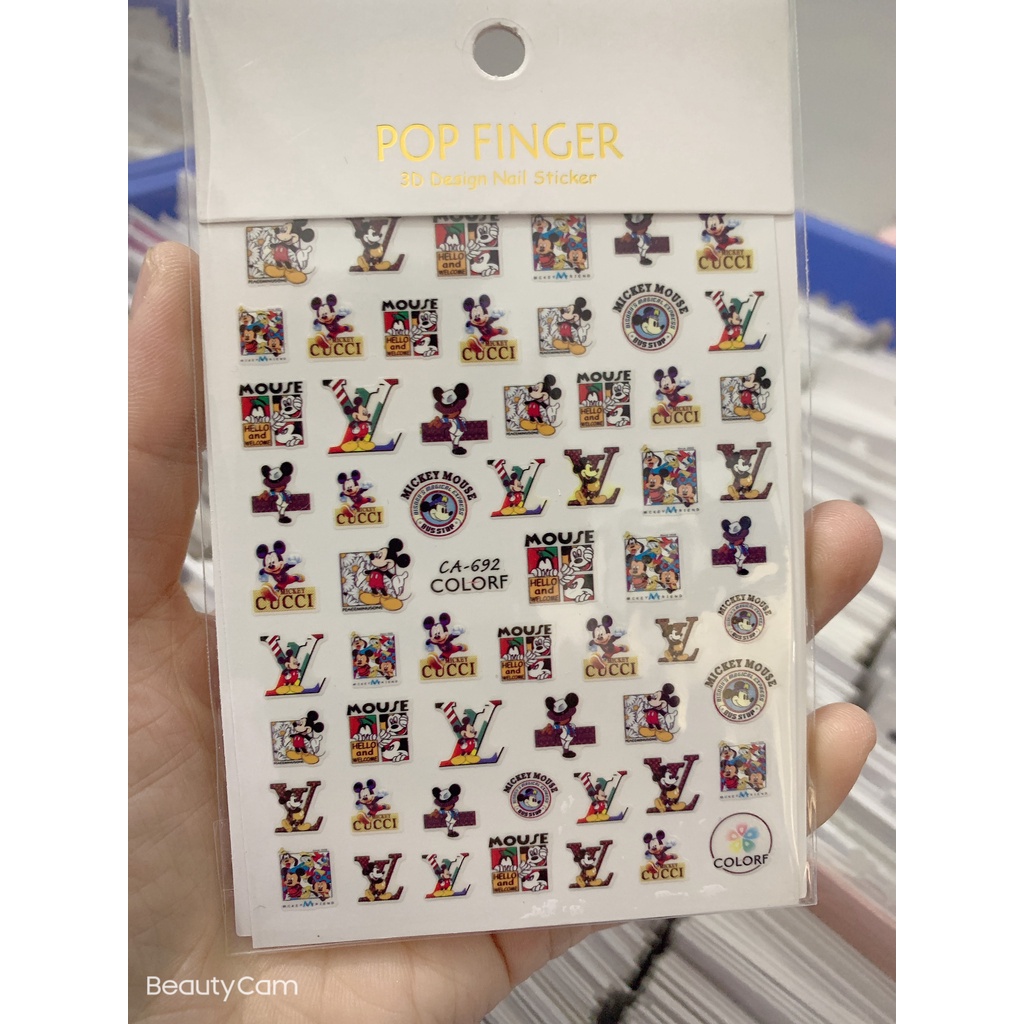 sticker thương hiệu trang trí nail