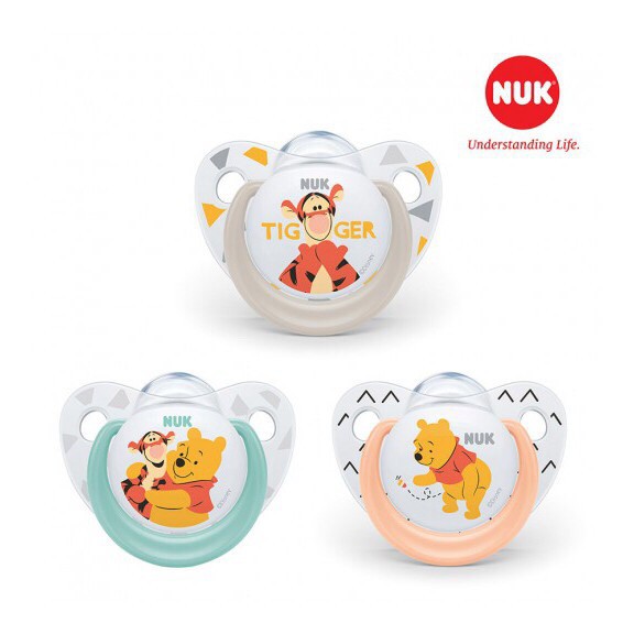 BỘ 2 TI GIẢ NUK SLEEPTIME SILICONE PLUS 0-6M, 6-18M (MICKEY HOẶC DISNEY)