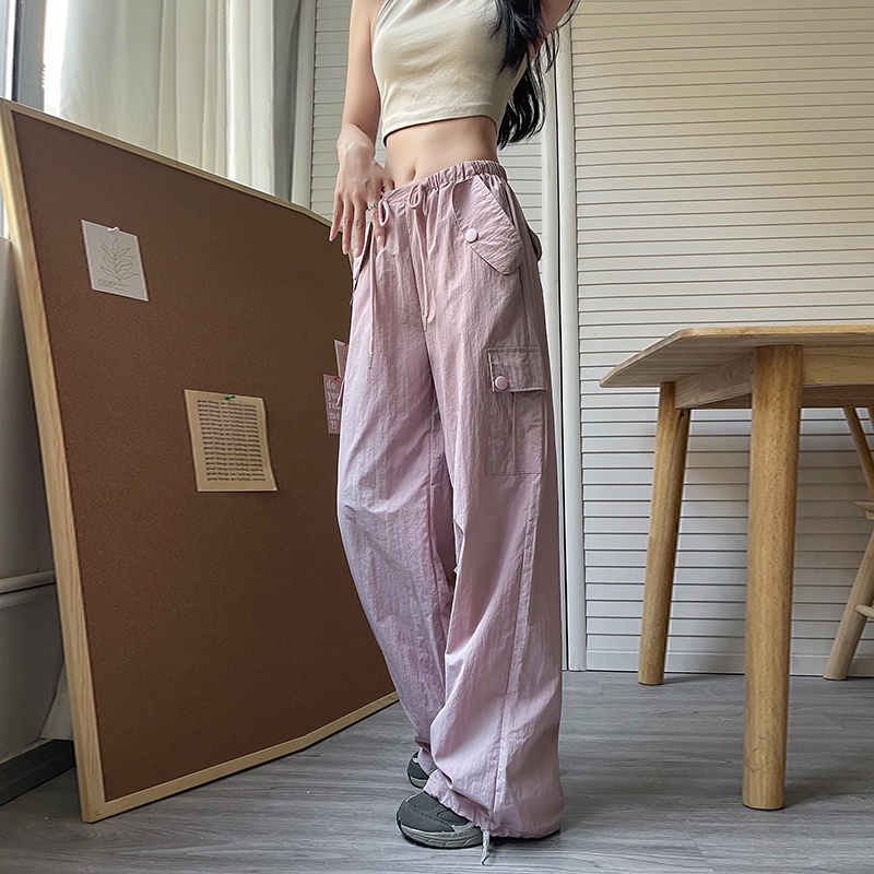 QKOOLE Quần dài  ống rộng phong cách Hàn Quốc trẻ trung dành cho nữ