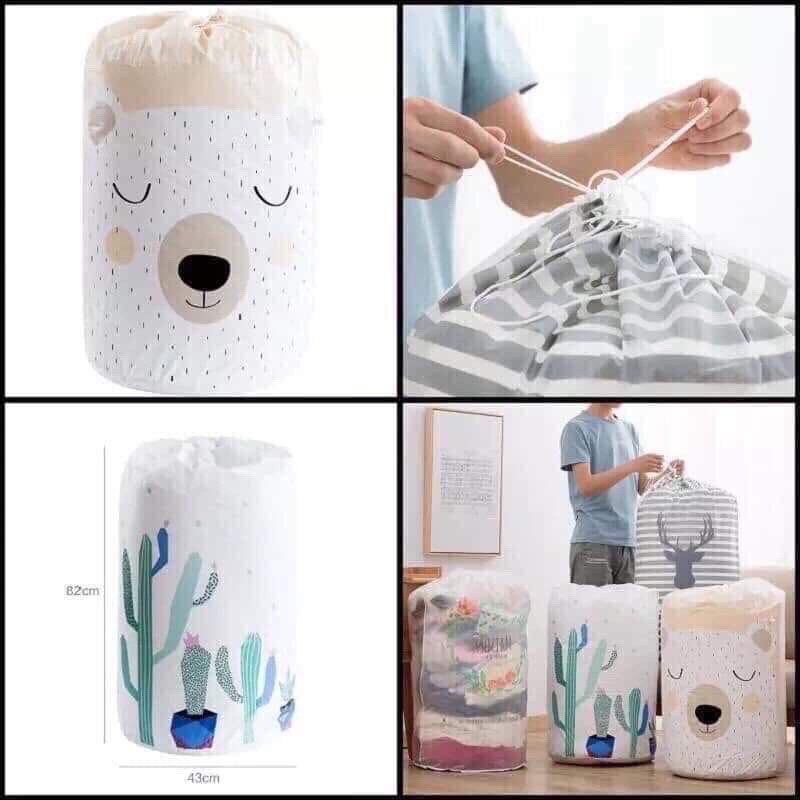 Túi đựng chăn màn, túi đựng quần áo, chăn ga có dây rút không thấm nước siêu tiện lợi