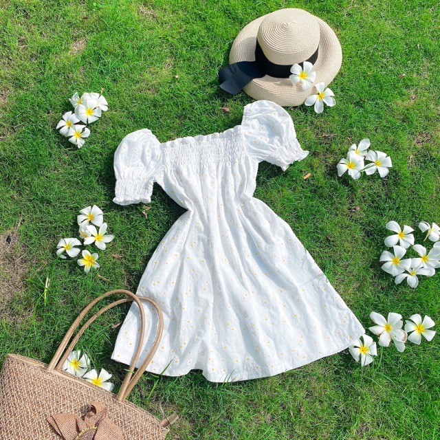 ĐẦM CÚC NHÚN CHUN MẶC ĐC 2 KIỂU