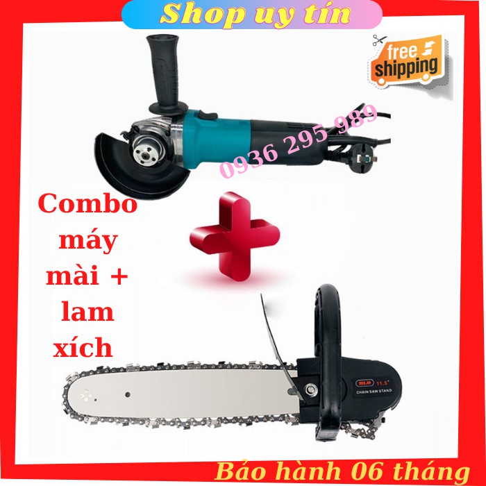 [COMBO] Máy mài MAKITA 9556 + Lưỡi cưa xích - Biến máy mài thành máy cưa siêu rẻ - Xẻ gỗ - Tỉa cành - Đánh bóng - Ch