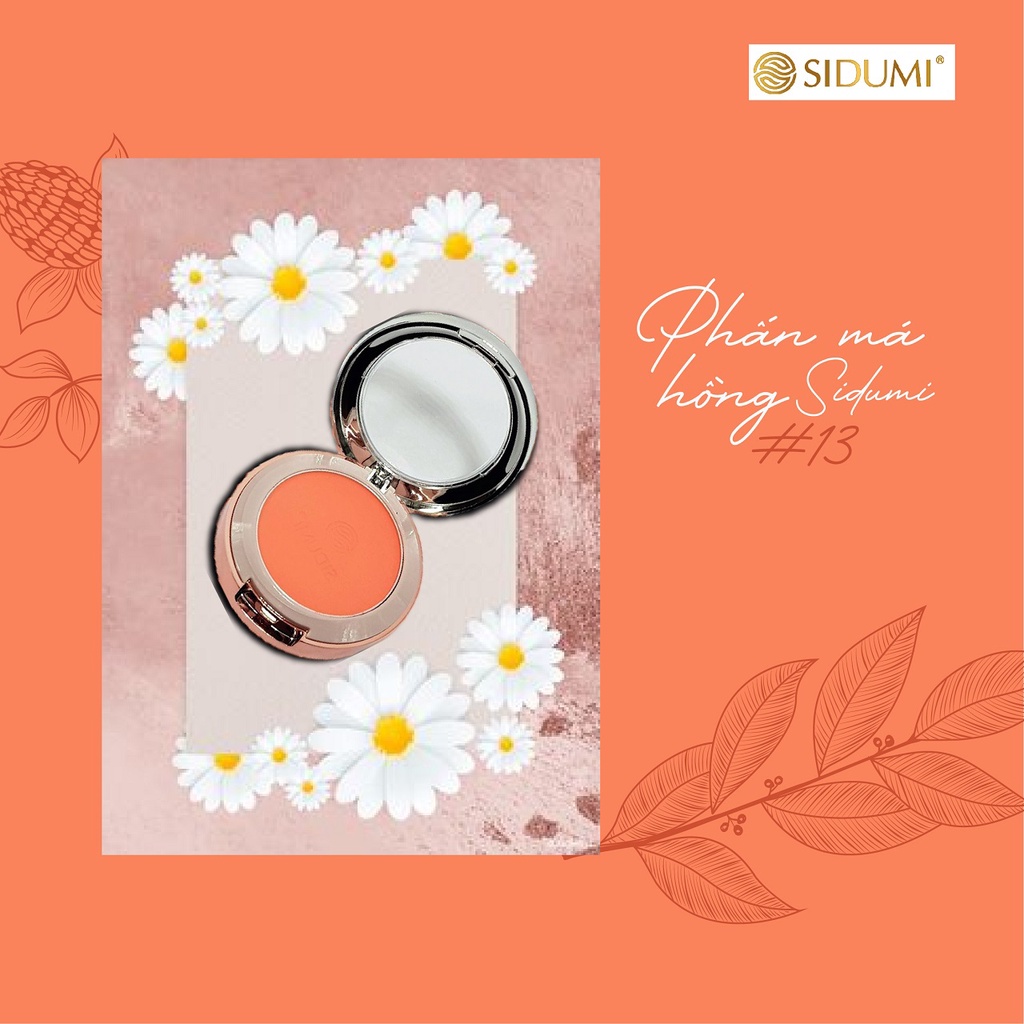 Phấn má hồng Hàn Quốc Sidumi Blusher mềm mịn bắt sáng lâu trôi trang điểm tự nhiên 5g SDM PM312