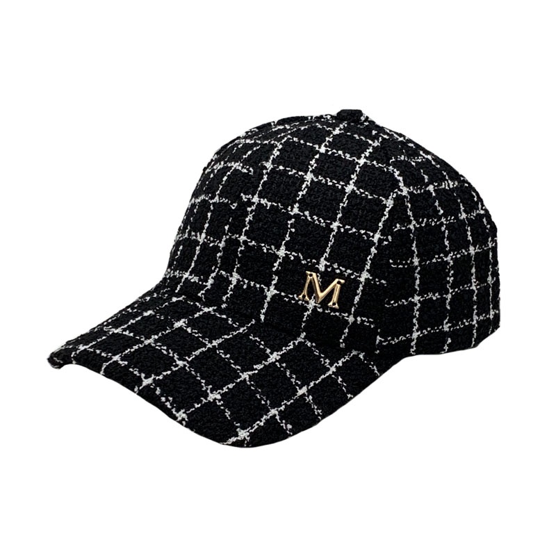 Mũ Lưỡi Trai Họa Tiết Kẻ Sọc Thời Trang Thu Đông Hàn Quốc Mới