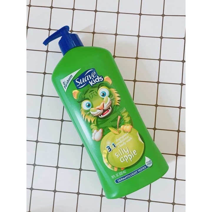 Sữa tắm gội Suave Kids hương trái cây dành cho bé, Hộp 532ml