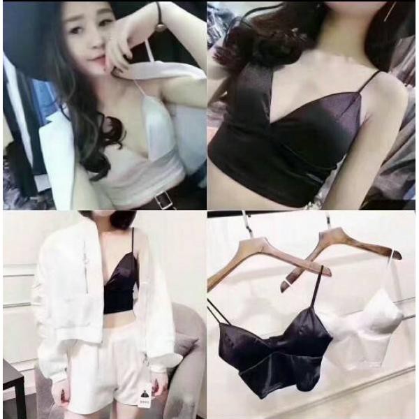 Áo bra LỬNG 2 DÂY CHẤT LỤA bản to 6 móc cài